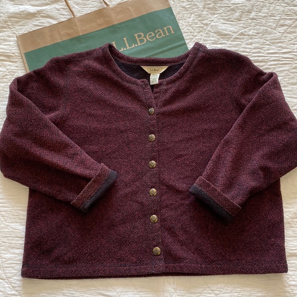 L.L. Bean | Sweaters | Vintage Ll Bean Fleece Cardigan | Poshmark